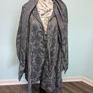 Kembali Collection Open Kimono Maxi Duster Jacket silk Women's One Size